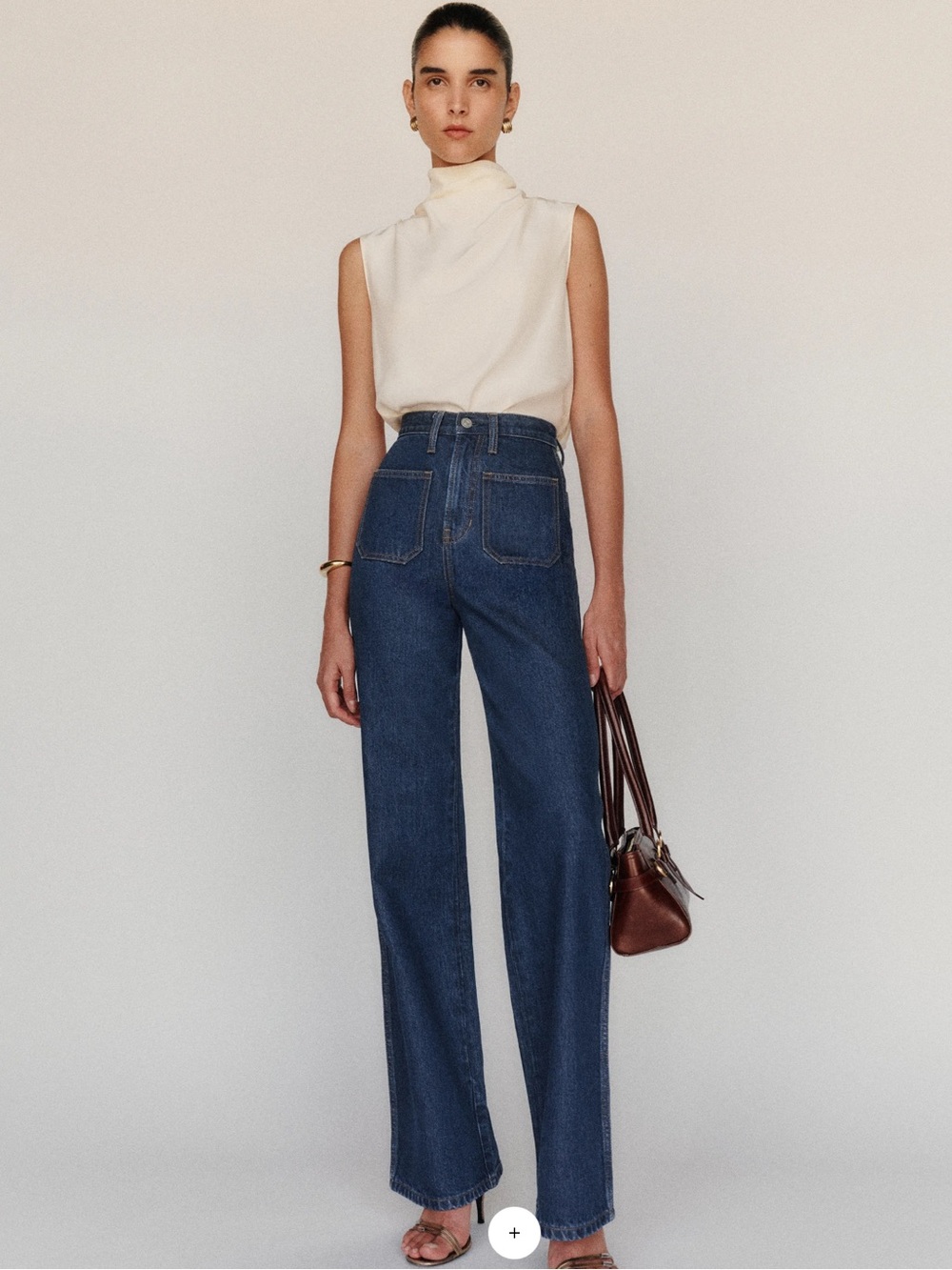 Reformation Alyssa High Rise Wide Leg Jeans - Long
